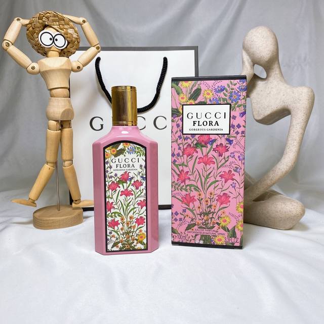 130原单品质 Gucci古驰新品绮梦栀子花限量女士香水Flora 持久浓香100Ml 前调:梨花、茉莉 中调:红糖 后调:栀子花、广藿香 前调的茉莉在梨花的中