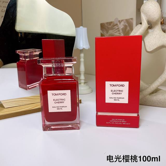 110原单品质 Tf电光樱桃-幻樱迷情100Ml Tom Ford Electric Cherry Eau De Parfum50 Ml 阿拉伯茉莉花花果香交织