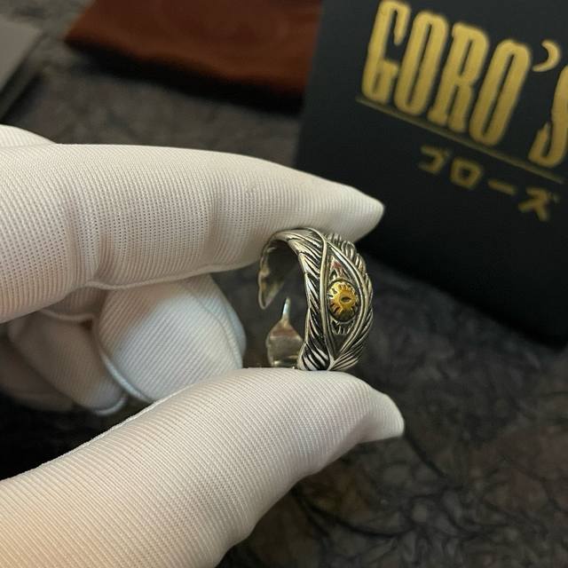 P80 新品上架 Goro’S高桥吾郎复古羽毛点金开口戒指，顶级版本 认准独家拍摄 主攻高端市场 绝对区别普通版本！图片产品细节与Zp一致！原版制作工艺 精工品 - 点击图像关闭