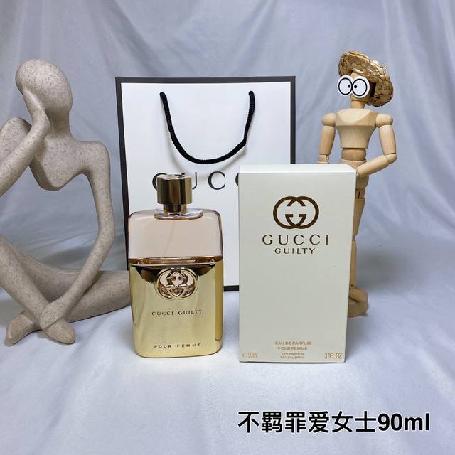 Gucci 古驰 Guilty Femme 19年金色罪爱原罪不羁女士香水 Ml，，Gucci Guilty Eau De Parfum是一款东方型花香调的女用