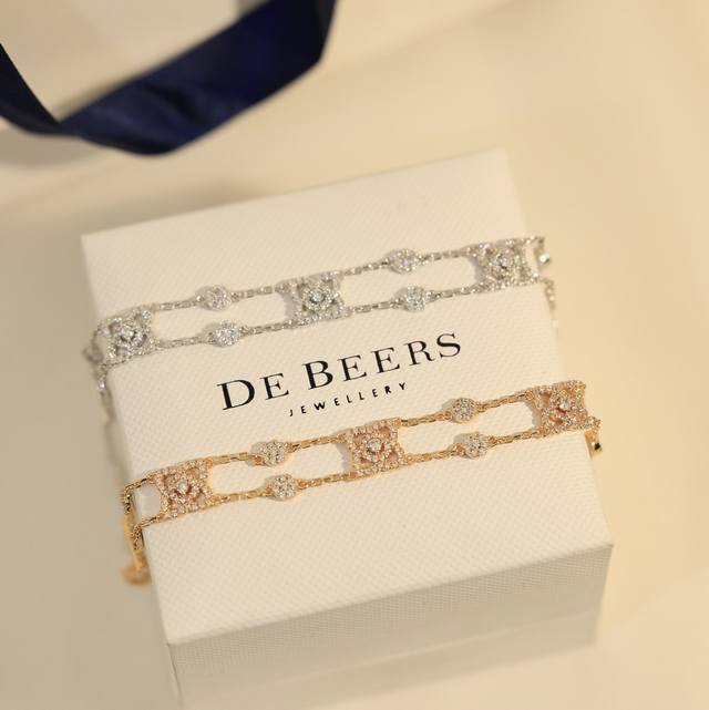 戴比尔斯手链 De Beers 莲花手链 亚金材质 镶嵌工艺 18K金镀层 进口高碳钻 原版logo 925060