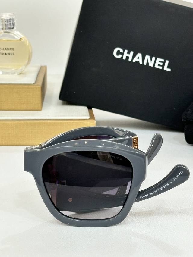 Chanel Mod：6055-B Size：54-19-140 折叠 Foldable Sunglasses