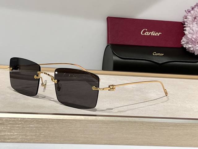 官网同步 Cartier Ct0367S Size:54口20-140 金丝边