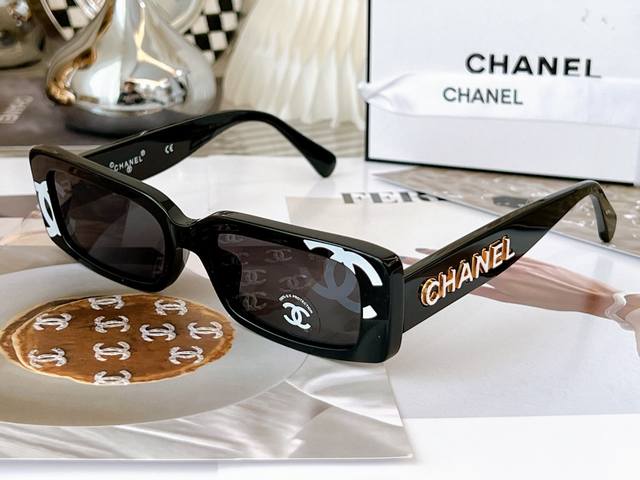 Chanel 9105原版宽镜腿版本 高版本齐色 71473A 2022夏季新品 小红书热推 烤漆双c大logo 字母烤漆白色 Size：54口18-145