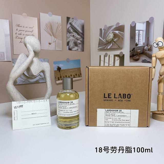 香水实验室劳丹脂18号100Ml Le Labo Labdanum 18, 2006 品牌：香水实验室 调香师：Maurice Roucel 属性：中性香 香调