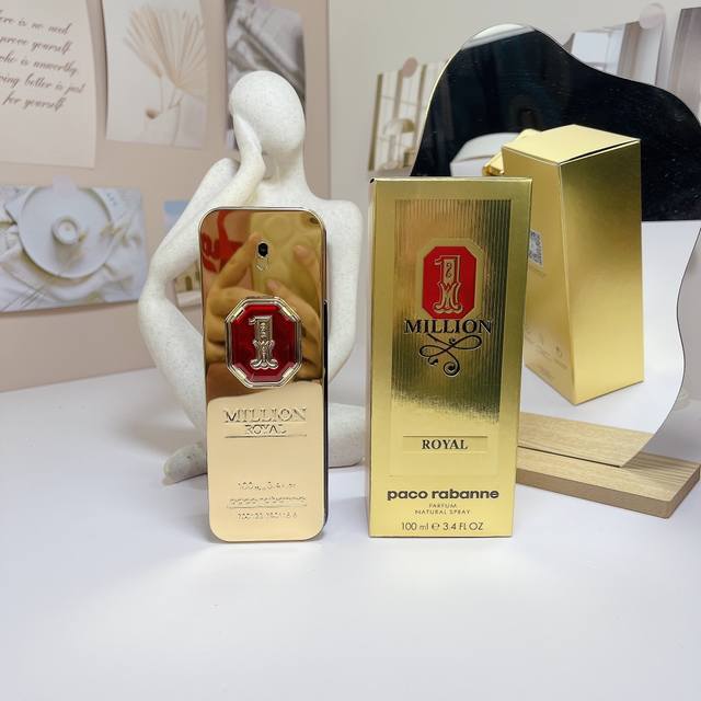 2023帕高皇家百万金砖男士香水100Ml Paco Rabanne Million Royal 浓香木质香