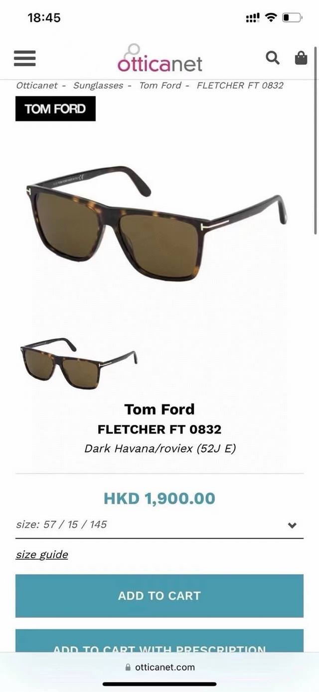 现货 现货 Tom Ford汤姆家 Model: Ft832 Size：59口15-145 时尚潮流 独具工艺 太阳镜