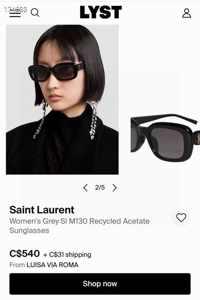 Saint Lauren*Model：Ysl M130Size：52口21-145