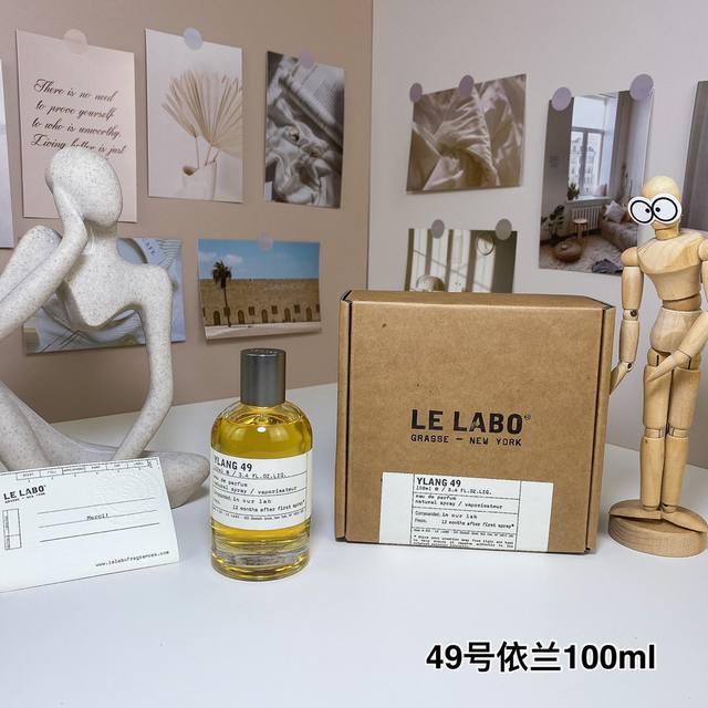 香水实验室依兰49号100Ml Le Labo Ylang 49, 2015 品牌：香水实验室 调香师：Frank Voelkl 属性：女香 香调：花香西普调