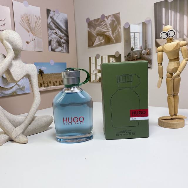 Hugo Boss雨果波士优客绿色水壶edt男士淡香水150Ml