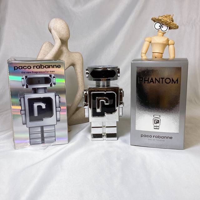 帕高paco Rabanne 帕科新香 Phantom 幻影机器人未来男士100Ml 前调 松木 柑橘 柠檬 中调 茶 茉莉 薰衣草 后调 零陵香豆 香松 檀香