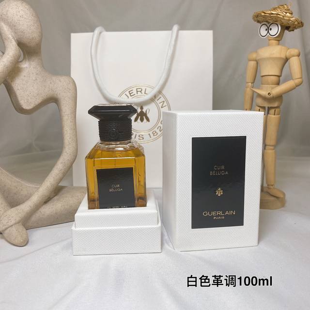 白色革调100Ml Guerlain 娇兰艺术沙龙系列香水100Ml 白色革调 香调:皮革调 前调:醛蜜橘 中调:广藿香不凋花 后调：香草琥珀绒面革天芥菜 属性