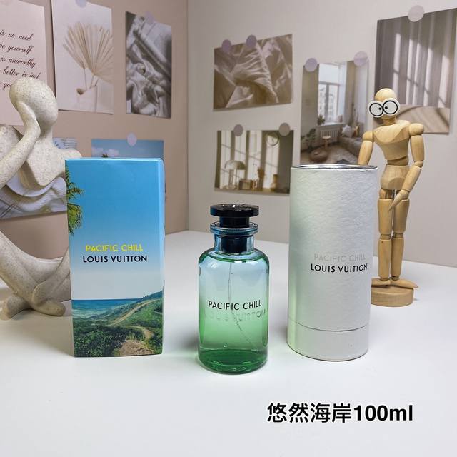 路易威登悠然海岸 Ml Louis Vuitton Pacific Chill, 品牌：路易威登 属性：中性香 香调：果香芳香调 前调：橙子香橼柠檬薄荷黑加仑芫