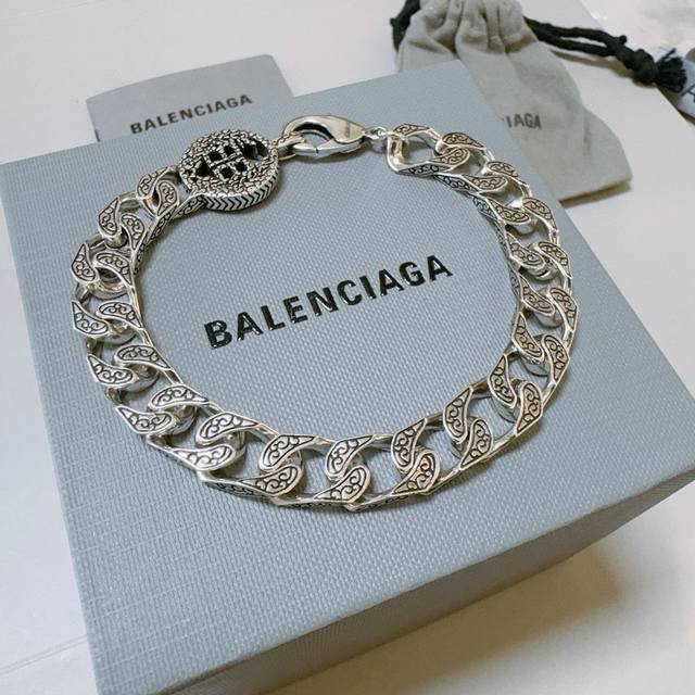 原单货新品 巴黎世家 Balenciaga手链专柜一致巴黎世家手链 男士火爆款出货 设计独特 前卫 男女必备！码数16-25Cm