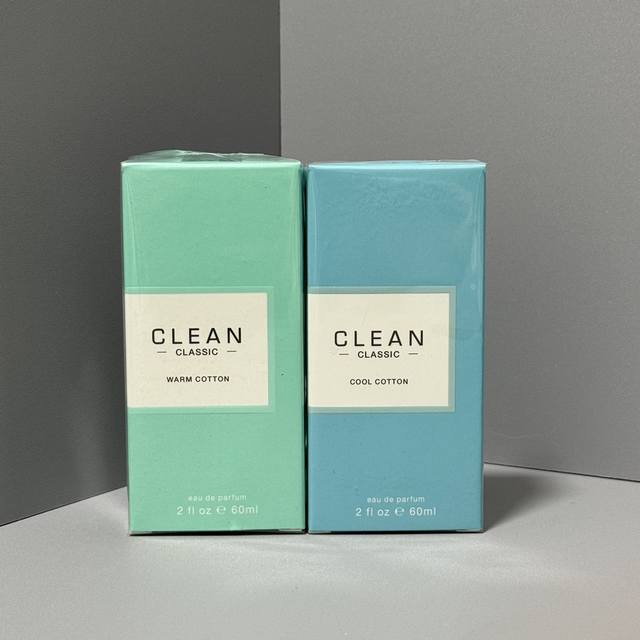 Clean洁净香水60Ml实拍现货2味道：Warm Cotton#暖棉，Cool Cotton#冷棉Clean洁净中性香水60Ml。