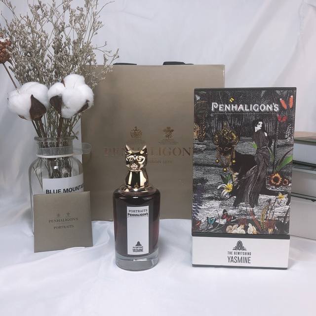 专柜Penhaligon's 潘海利根贵族动物肖像 兽首香水 Ml ，属性：女香，配专柜手提袋，根迷人雅丝明 猫 Penhaligon'sthebewitchi