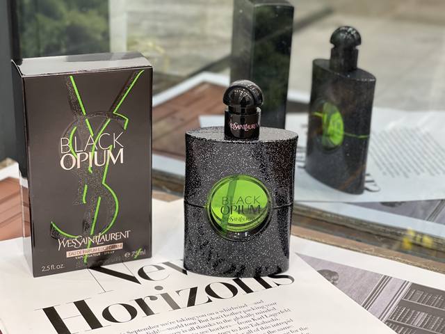 原单品质 Ysl圣罗兰新款Black Opium黑鸦片绿香水Illicit Green女士Edp浓香75Ml Ysl Black Opium Illicit G