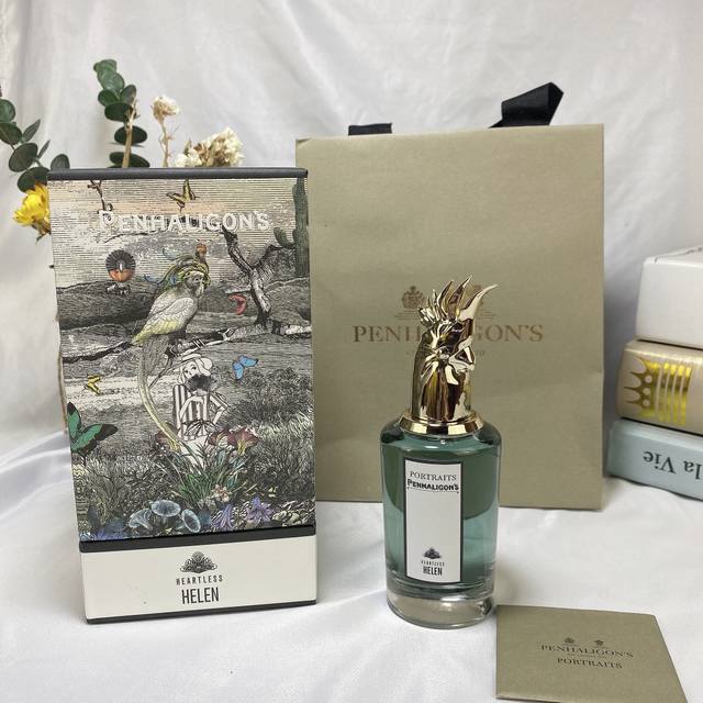 潘海利根 Penhaligons肖像兽首 无情的海伦 鹦鹉 75Ml，配袋 气味:橘子晚香玉木质香 想集齐兽首系列的童靴，心疼你们了，鹦鹉作为兽首全线里面比较温