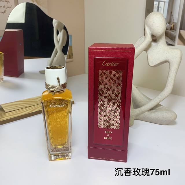 沉香玫瑰 Oud & Rose 卡地亚Cartier香水75Ml 香调：东方花香调 气味：沉香 乌木 玫瑰 属性：中性香