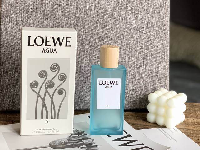 原单品质 罗意威新款活力紫泉男士 Loewe Agua De Loewe El, 2009，新款彩虹香水100Ml，配专柜手提袋 前调：日本柚子 水 香柠檬 柚