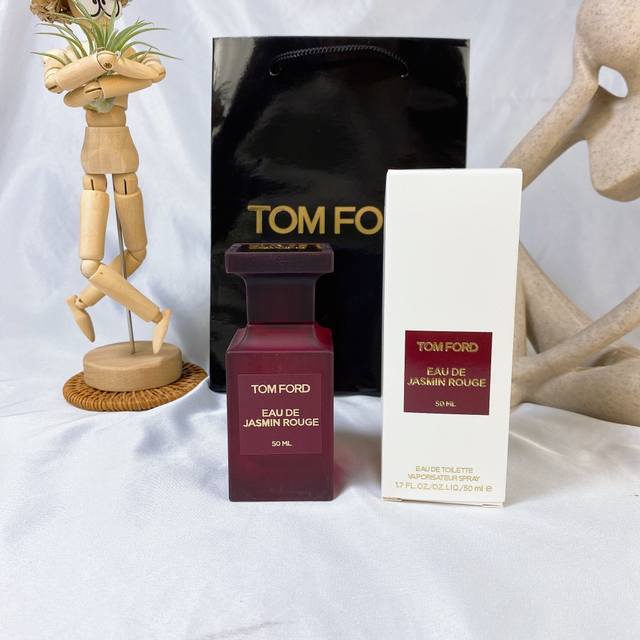 原单品质 新款Tf汤姆福特胭脂茉莉磨砂瓶 50Ml Edt，Tom Ford Eau De Jasmin Rouge 花香调 前调：香柠檬 柑橘 中调：茉莉 水