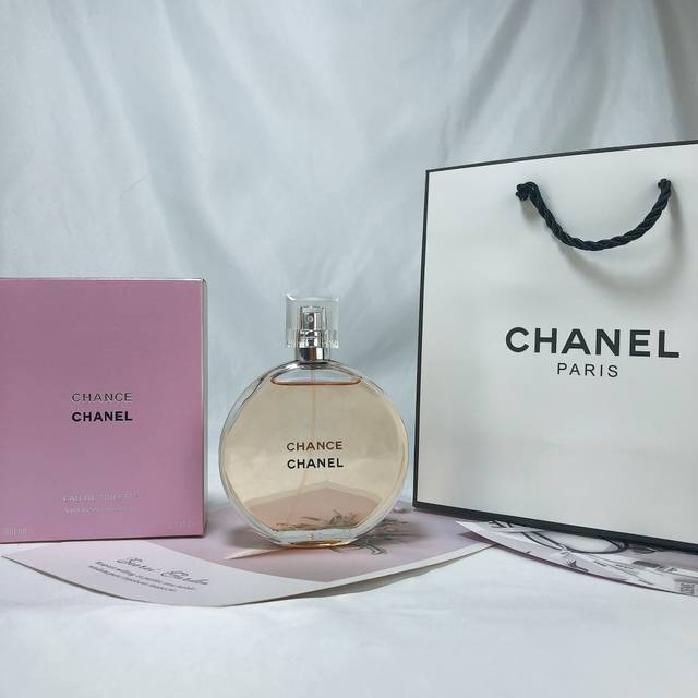 原单品质 Chanel香奈儿机遇黄邂逅Edt淡香精女士香水100Ml， 香调 清新花香调 前味 菠萝、鸢尾、广藿香、粉胡椒、风信子 中味 茉莉、柠檬 后味 麝香