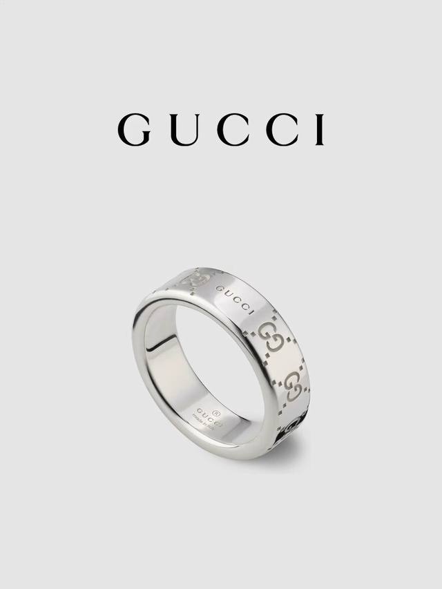 Gucci古驰Gucci Signature系列Gg宽版戒指尺寸6-11