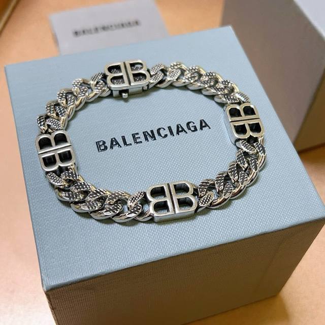 原单货新品 巴黎世家 Balenciaga手链专柜一致巴黎世家手链 男士火爆款出货 设计独特 前卫 男女必备！码数18 20 22 24Cm