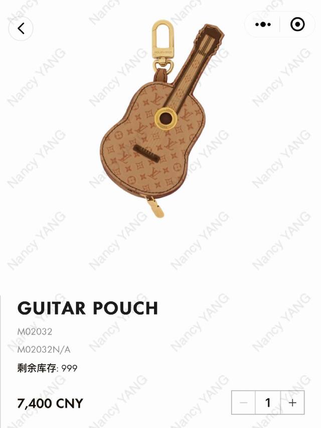 专柜图 佩戴图 -Louis Vuitton 路易威登迷你吉他Guitar Pouch包饰包挂