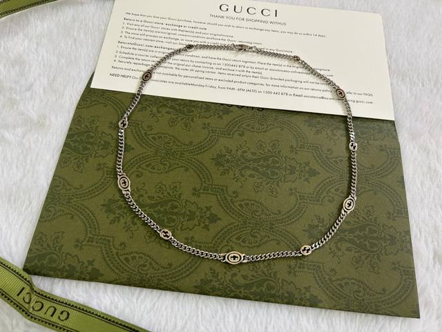 Gucci 古驰 双G间滴胶项链 长度