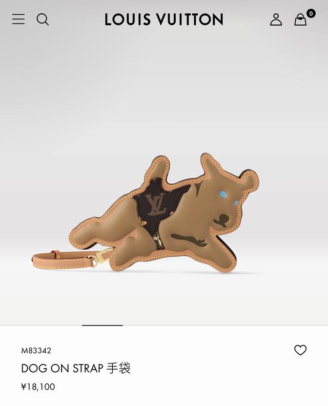 专柜图 佩戴图 Dog On Strap手袋 M83342 Louis Vuitton 路易威登Lv 小狗包包 斜挎包