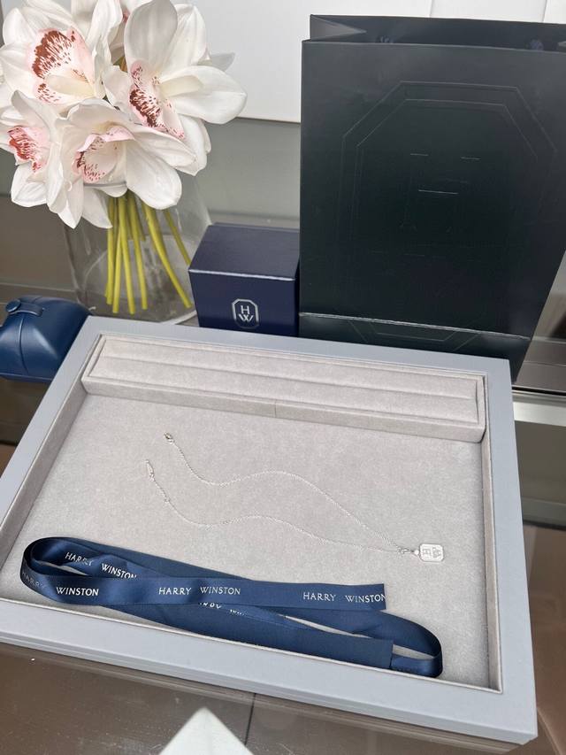 Harry Winston 香水瓶项链大号 Harry Winston 海瑞温斯顿香水瓶项链，Hwlogo项链，正面浮雕工艺Hw 密镶满钻。整体也不是那种很浮夸