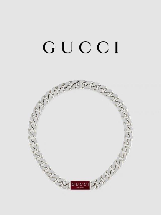 Gucci古驰Trademark系列珐琅链式项链