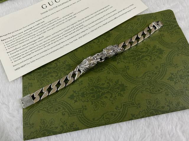 Gucci 古驰 双虎头手链 长度：18-20-22Cm