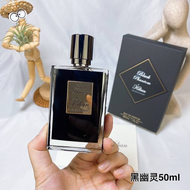 高品质 克利安黑幽灵黑夜魅影浓香水50Ml By Kilian Black Phantom 香调：东方美食调 气味：朗姆酒 糖 黑巧克力 咖啡 焦糖 杏仁 天芥