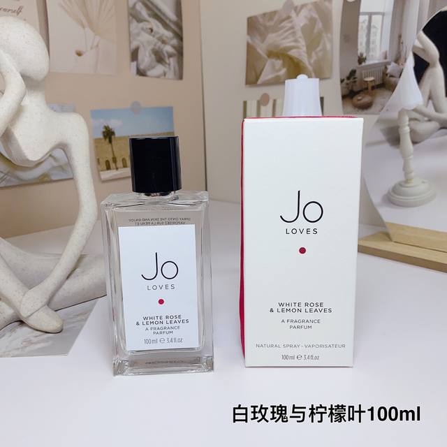 高品质 Jo Loves祖氏挚爱白玫瑰与柠檬叶香水100Ml [花香调] 前调：柠檬皮苦橙粉红胡椒 中调：玫瑰天竺葵铃兰紫罗兰 后调：玫瑰丁香花蜂蜜广藿香琥珀麝