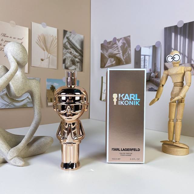 高品质 卡尔拉格斐雾玫金浓香水100Ml Karl Lagerfeld Ikonik Woman, 品牌：卡尔拉格斐 属性：女香 香调：花香东方调 前调：树莓茉